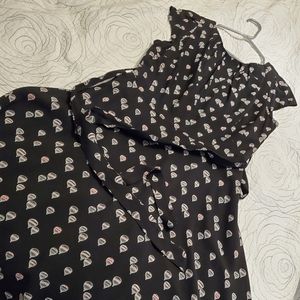 Ladies black tea dress with ballons